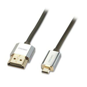 Lindy CROMO Slim High Speed HDMI to Micro HDMI Cable with Ethernet, 0.5m-0