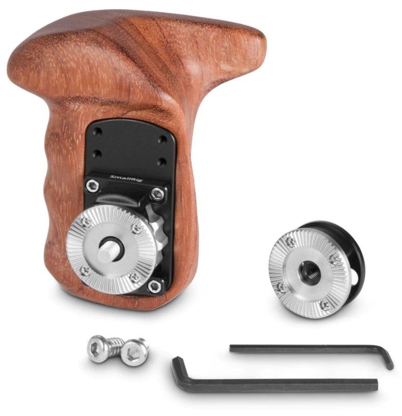 SmallRig Right Side Wooden Grip with Arri Rosette Bolt-On Mount 2083D