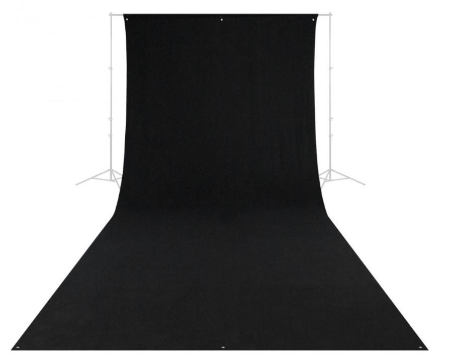 Westcott Wrinkle-Resistant Backdrop - Rich Black 2,7 x 6 m