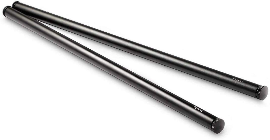 SmallRig 2pcs 15mm Black Aluminum Alloy Rod(M12-40cm) 16inch 1054
