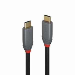 Lindy 0.5m USB 3.2 Type C to C Cable, 20Gbps, 5A, PD, Anthra Line-113871