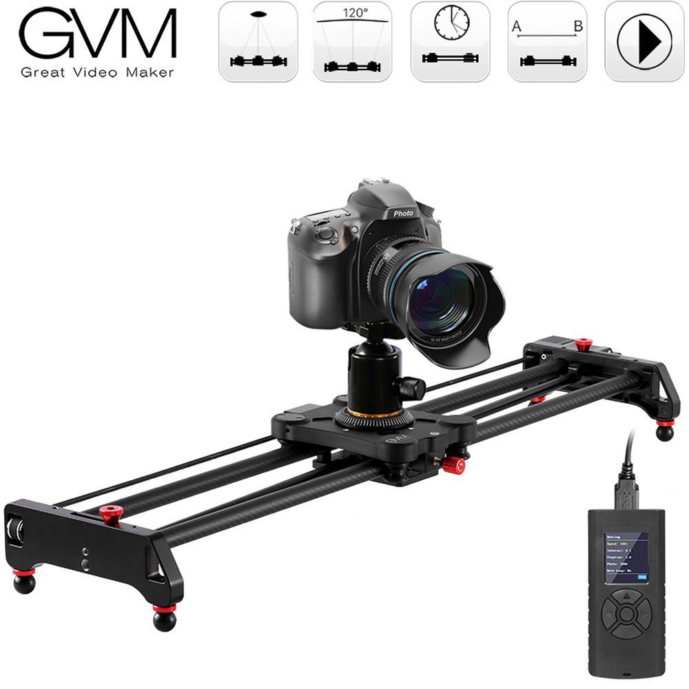 GVM GP-80QD Professional Video Carbon Fiber Motorized Camera Slider (32") High Payload