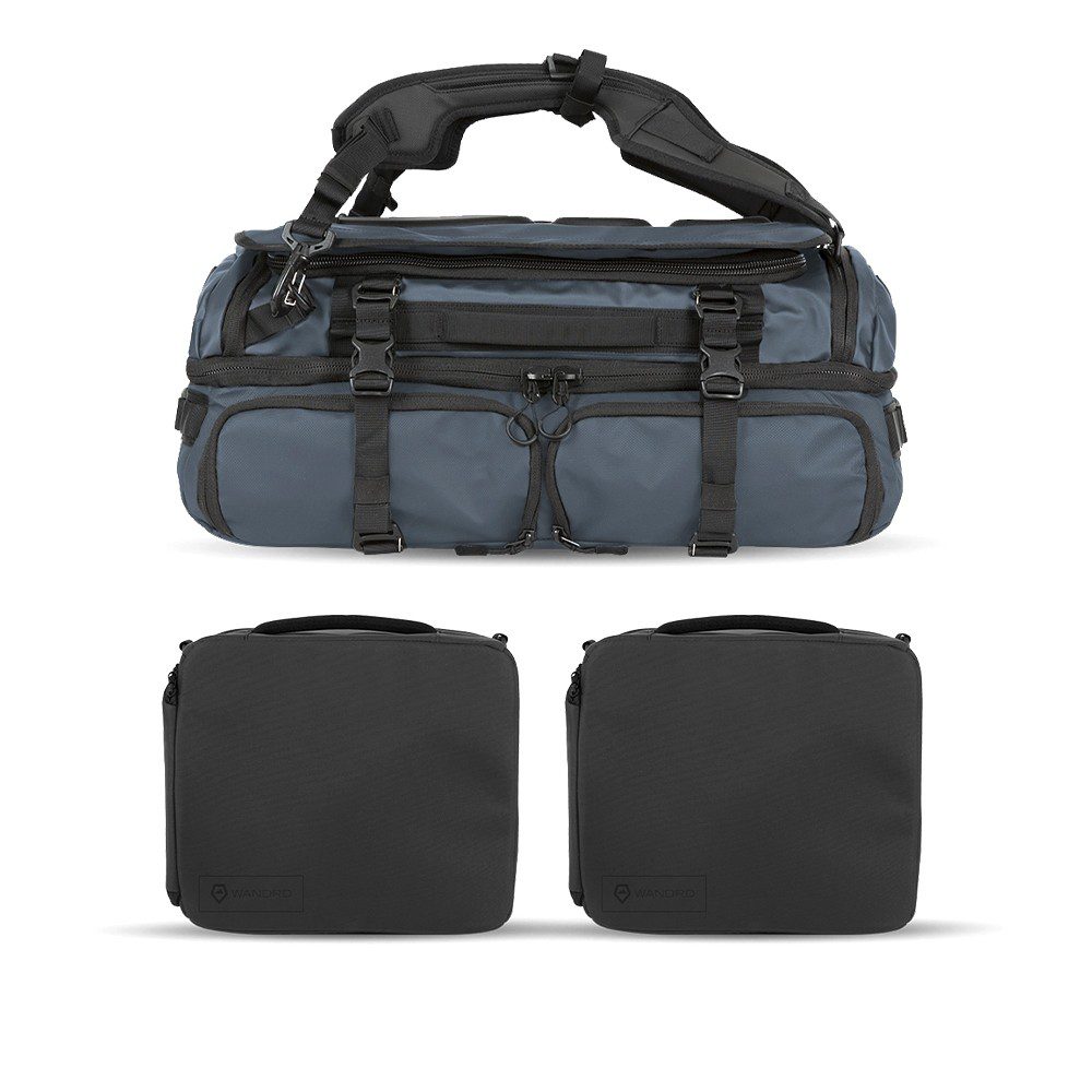 Wandrd Hexad Access Duffel Backpack Blue Pro Bundle