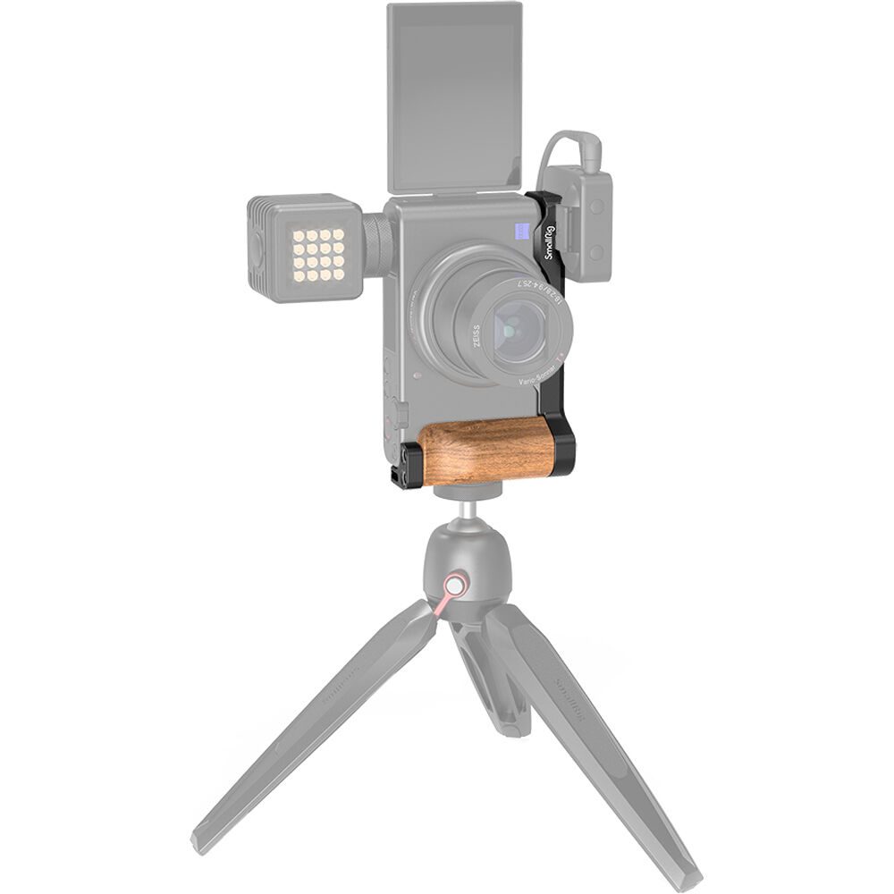 SmallRig L-Shape Wooden Grip with Cold Shoe for Sony ZV1 Camera 2936
