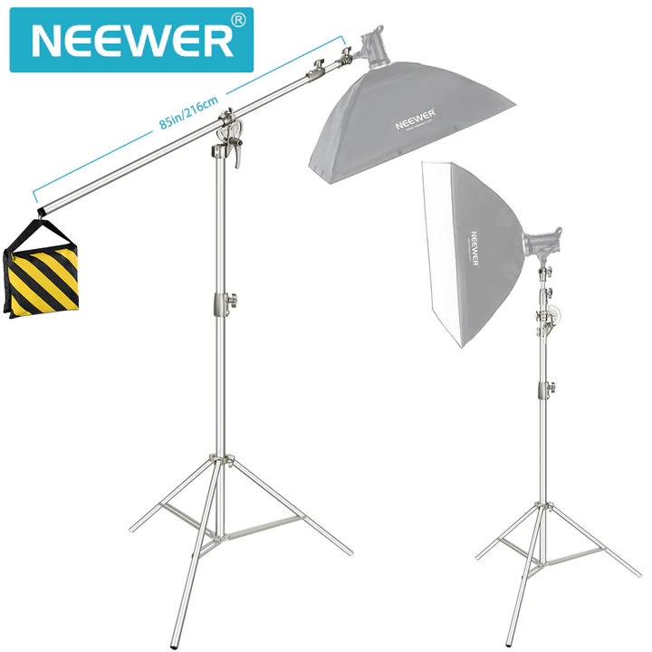 13 FEET BOOM ARM WITH TRIPOD STAND (SILVER)