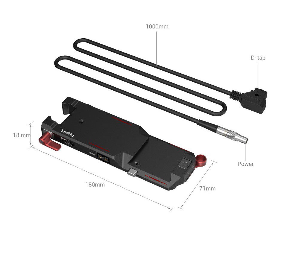 SmallRig Power Pass-Through Plate for DJI RS2 / RS 3 Pro 3251