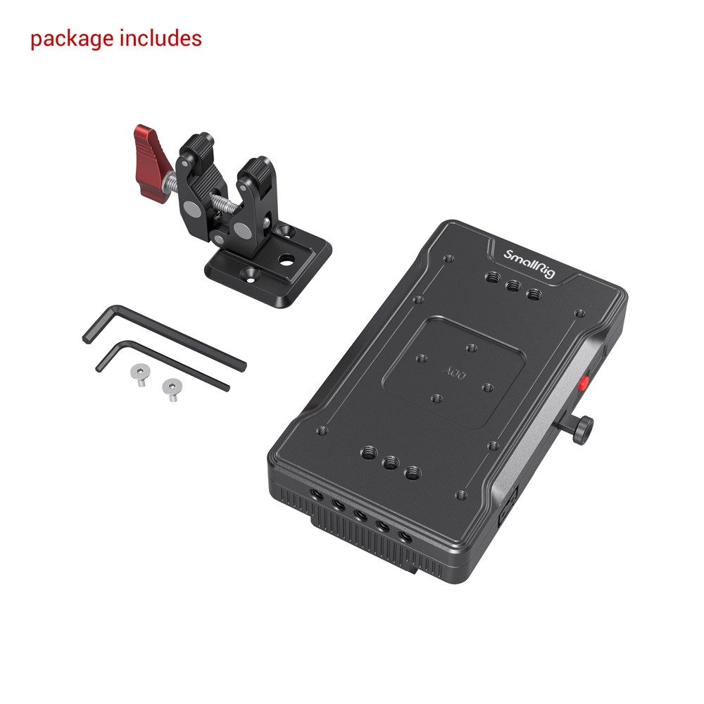 SmallRig V Mount Battery Adapter Plate with Crab-Shaped Clamp 3202B