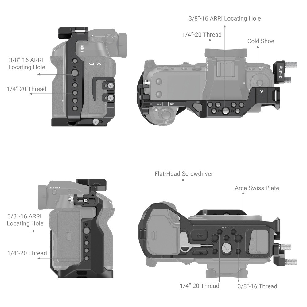 Smallrig Cage et pince de câble pour FUJIFILM GFX100S/GFX50S II 3715 – Image 5