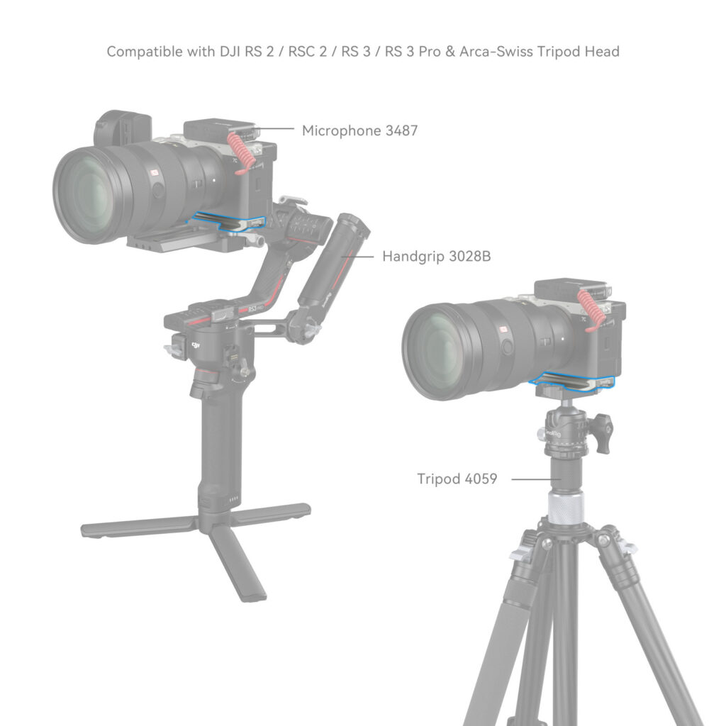 Smallrig Plaque de montage inférieur pour Sony Alpha 7C II / Alpha 7CR (Argent) 4439 - Imagen 4