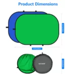 NEEWER PHOTO BACKGROUND BLUE+GREEN COLOR 150*200CM – Image 4