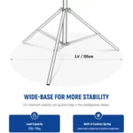 Neewer 220CM STAINLESS STEEL LIGHT STAND – Image 3