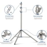 Neewer 220CM STAINLESS STEEL LIGHT STAND – Image 7