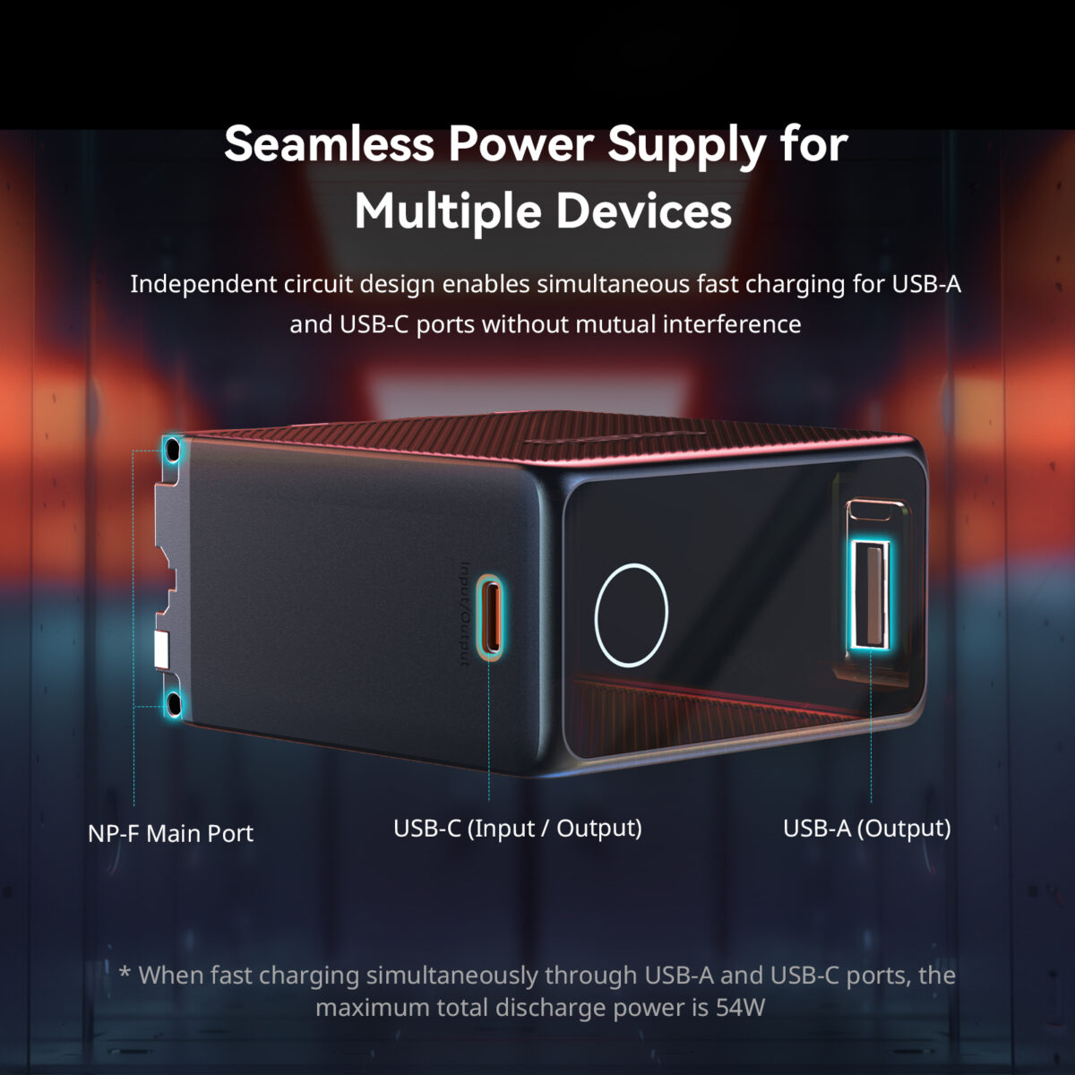 Smallrig Batterie de caméra rechargeable NP-F970 avec port USB-C (Orange) 4576 - Image 9