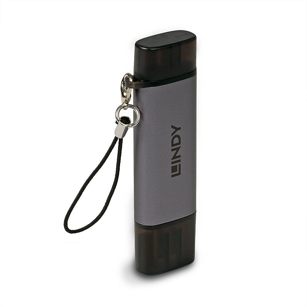 43335_1 Lindy Lecteur de carte SD / MicroSD USB 3.2 Type C & A – Image 1