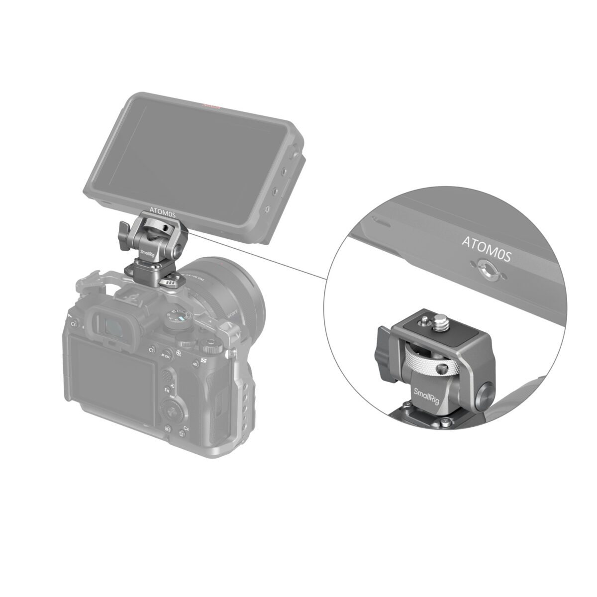 Smallrig Support de moniteur à dégagement rapide HawkLock H21 avec pince NATO 4487 - Imagen 5