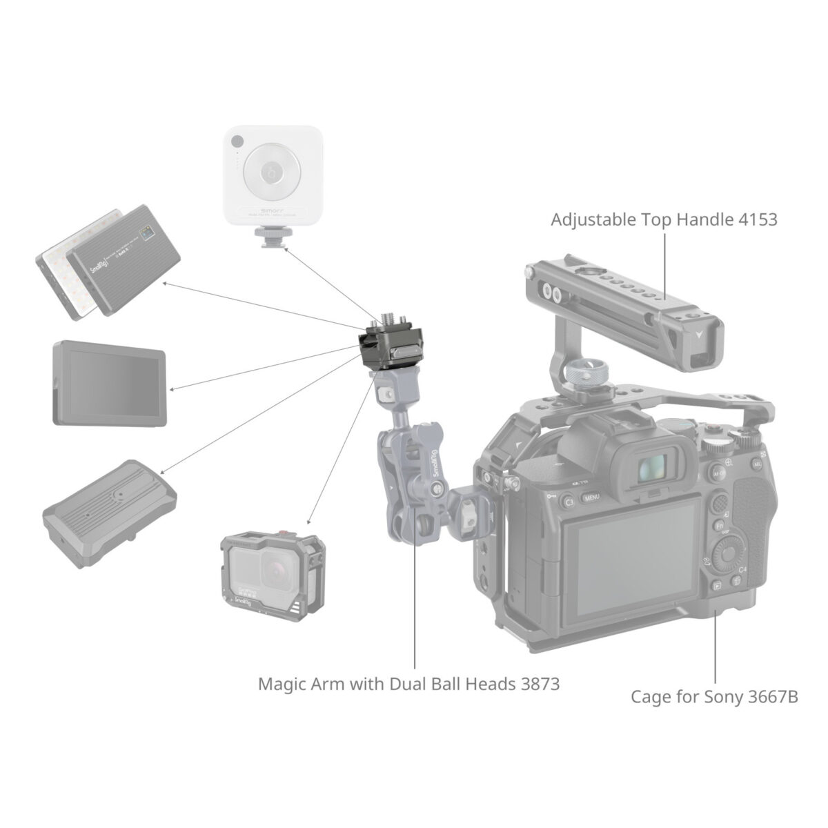 Smallrig Kit de plaque de montage universel à dégagement rapide HawkLock H21 4491 - Image 2