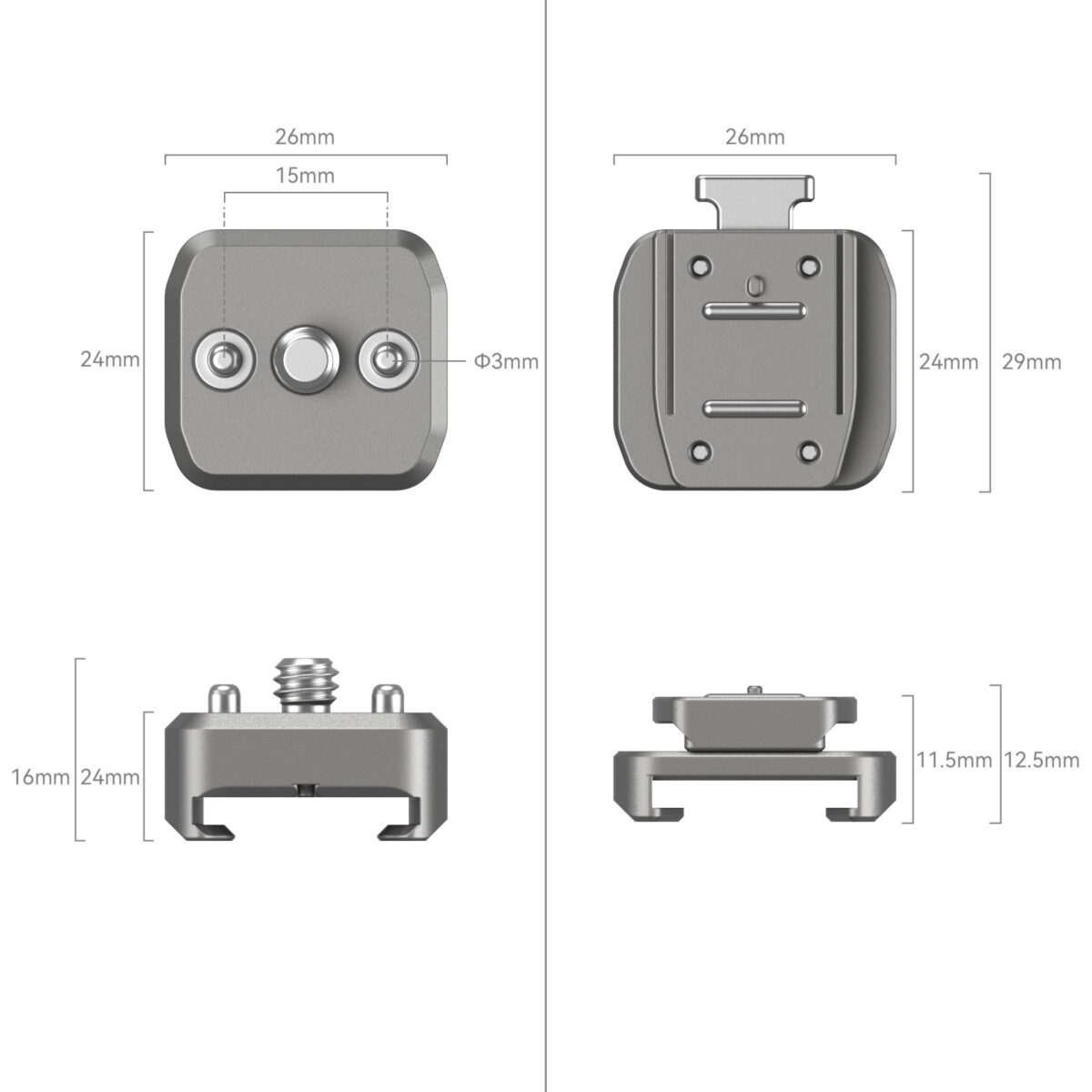 Smallrig Support de libération rapide HawkLock H18 avec sabot froid 4500 - Image 6