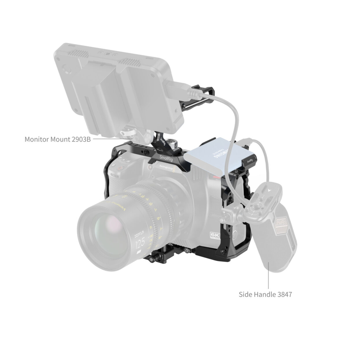 Smallrig Kit de cage de base pour Blackmagic Design Cinema Camera 6K 4574 - Imagen 5