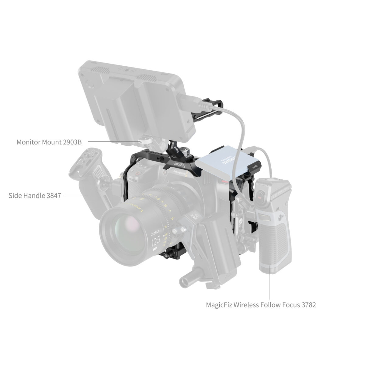 Smallrig Kit de cage de base pour Blackmagic Design Cinema Camera 6K 4574 - Imagen 4