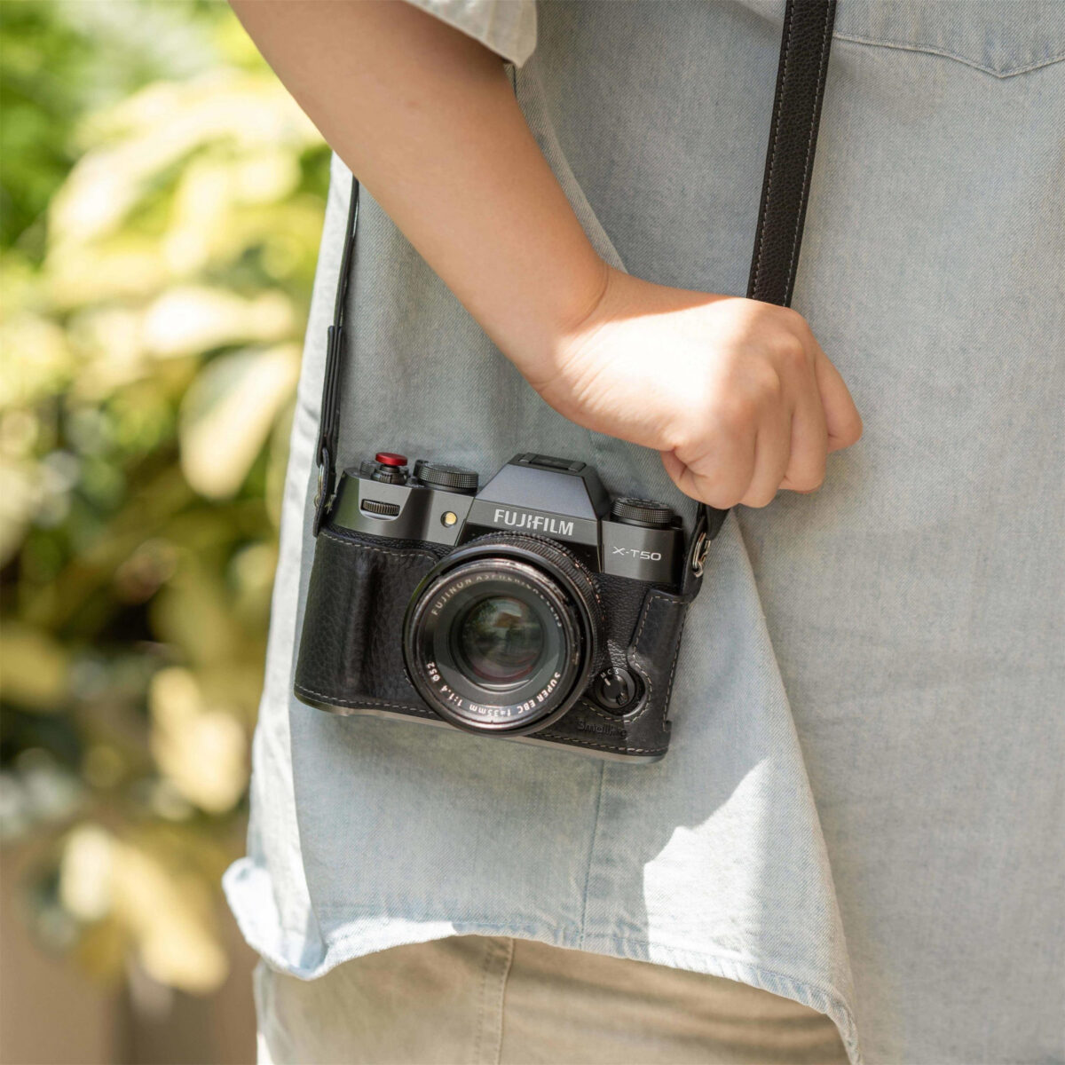 Smallrig Kit de demi-étui en cuir pour FUJIFILM X-T50 (noir) 4709 - Image 6