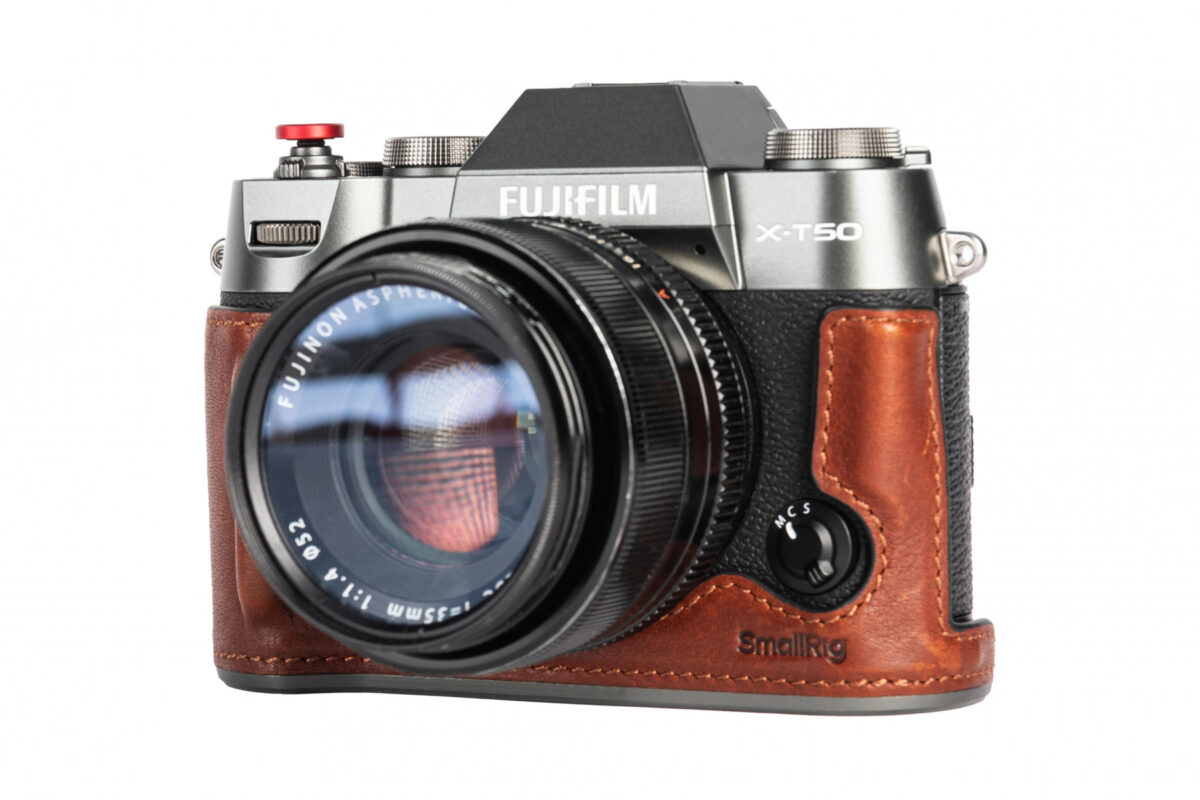 Smallrig Kit de demi-étui en cuir pour FUJIFILM X-T50 (marron) 4710 - Image 9