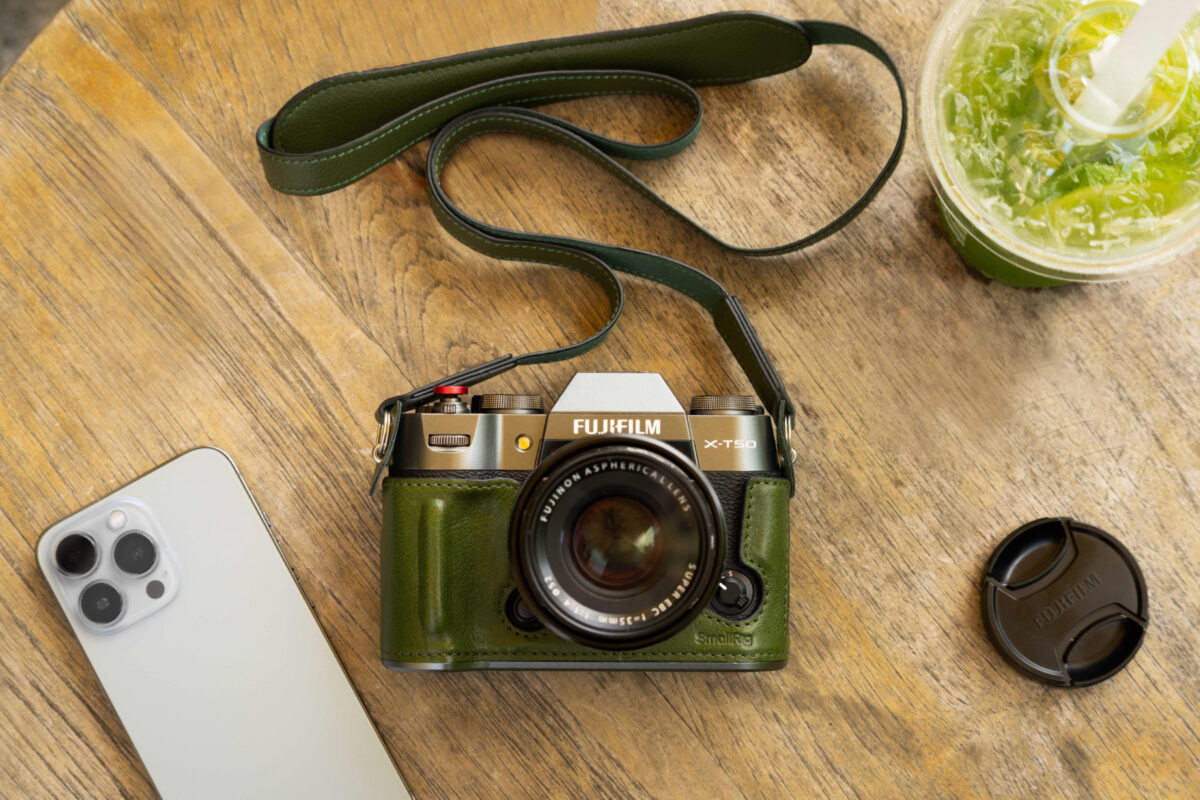 Smallrig Ensemble de demi-étui en cuir pour FUJIFILM X-T50 (Vert) 4711 - Imagen 6