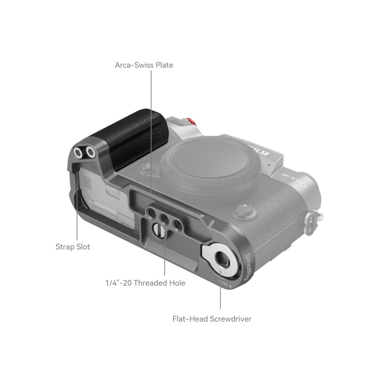 Smallrig Poignée en silicone en forme de L pour FUJIFILM X-T50 (Argent) 4712 - Image 4