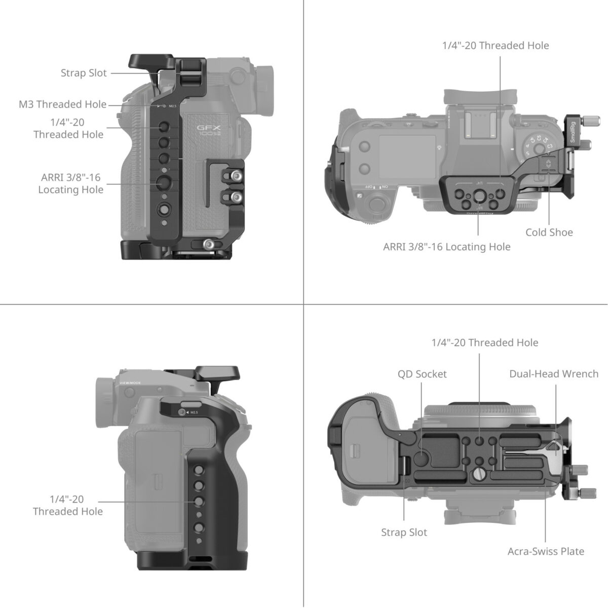 Smallrig Kit de cage pour FUJIFILM GFX100S II 4715 – Image 4