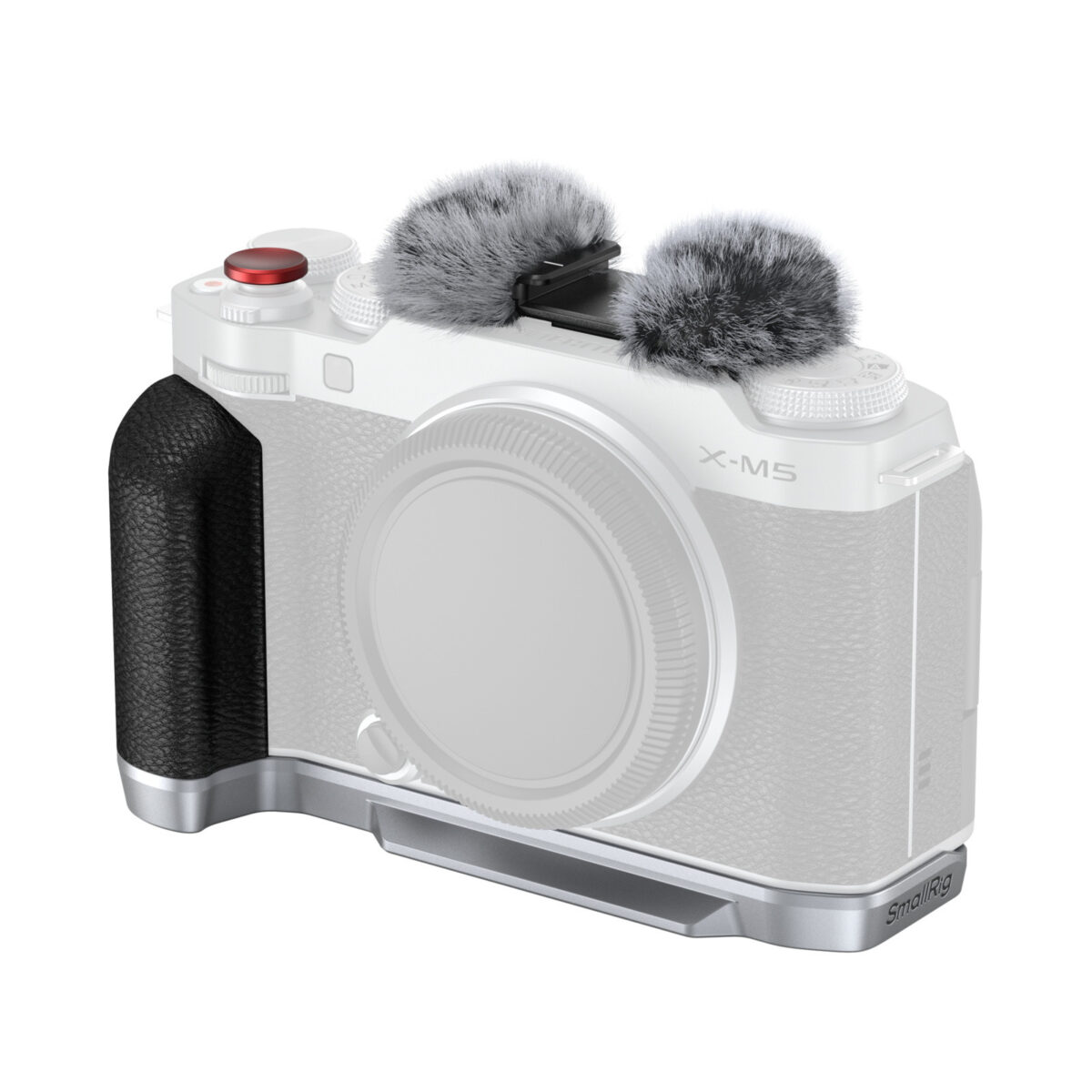 Smallrig Plaque de montage en L avec poignée en silicone pour FUJIFILM X-M5 (argent) 4875 – Image 2