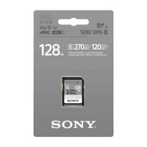 SONY SD SERIE E UHS-II 128GB  CL 10 V60 (jusqu'à 270MB/S en lecture et 120MB/S en écriture)