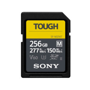 SONY SD SERIE M TOUGH UHS-II 256GB CL 10 V60 (jusqu'à 277MB/S en lecture et 150MB/S en écriture)