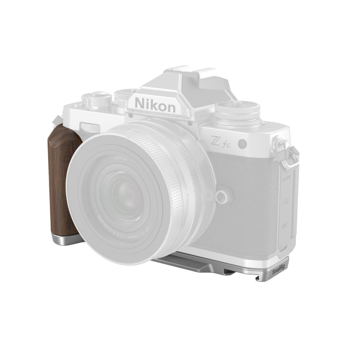 Smallrig Poignée en forme de L en bois pour Nikon Z fc (Argent) 4803 – Image 1