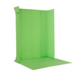 Kit fond vidéo avec toile ChromaKey vert en U - 1.8m x 2.2m – Image 3