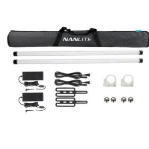 Kit Nanlite Pavotube II 30X con 2 tubos a batería, 70 W, RGBWW, 114,5 cm, DMX