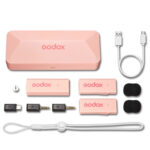 Godox Ensemble de microphone sans fil 2,4 GHz mini UC Kit 2 (rose cerise) – Image 2