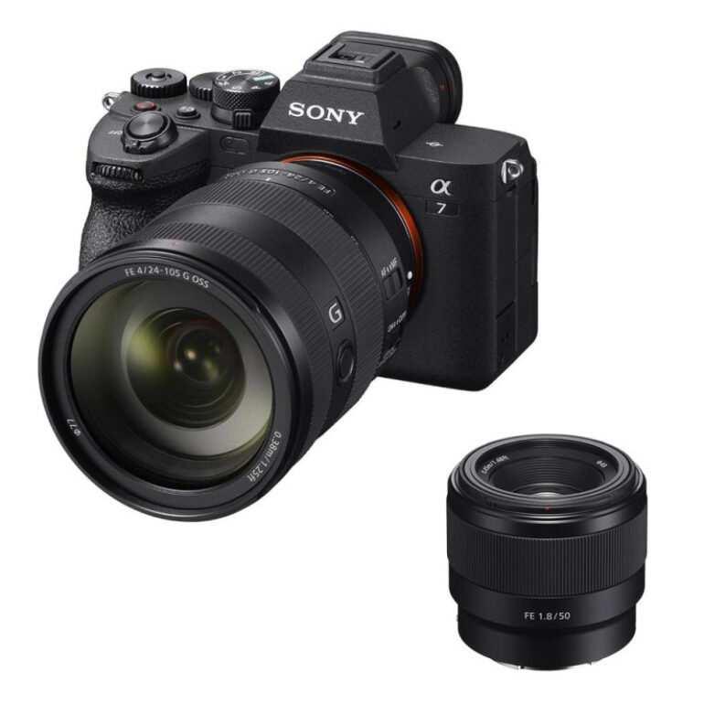 SONY ALPHA 7 IV + FE 24-105 mm f/4 G OSS + FE 50 mm f/1,8