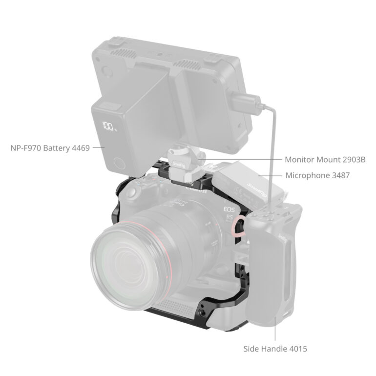 Smallrig Cage pour Canon EOS R5 Mark II avec ventilateur de refroidissement CF-R20EP-5092 - Afbeelding 5