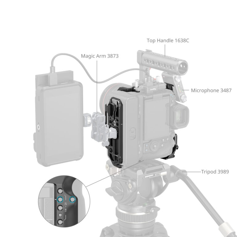 Smallrig Cage pour Canon EOS R5 Mark II avec ventilateur de refroidissement CF-R20EP-5092 - Afbeelding 6