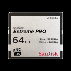 SANDISK CFast  2.0 Extreme PRO 64GB VPG 130 (jusqu'à 525MB/S en lecture et  430MB/S en écriture)