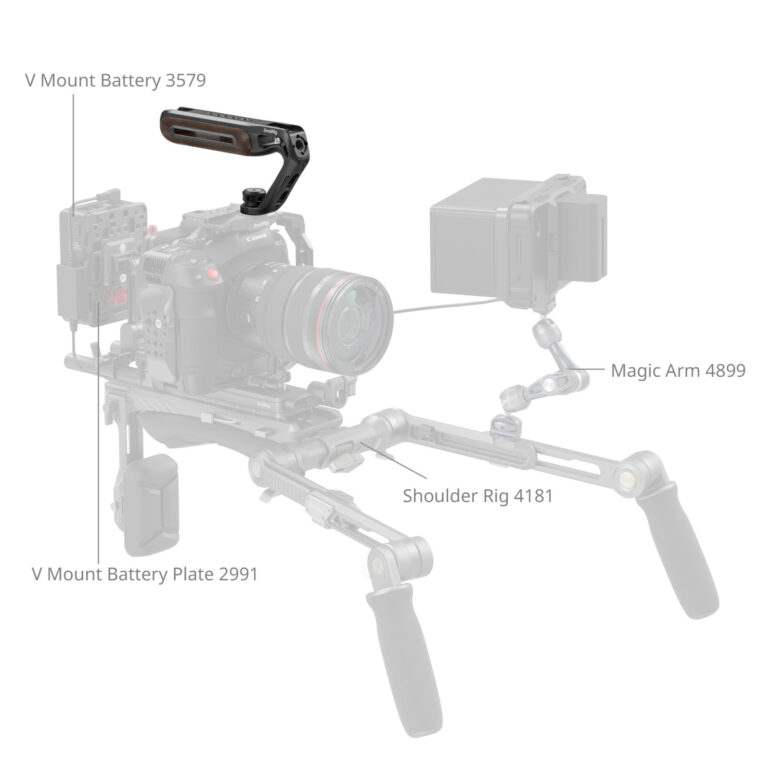 Smallrig Poignée supérieure en bois avec vis de positionnement 1/4''-20 et ARRI 3/8''-16 5252 - Imagen 6
