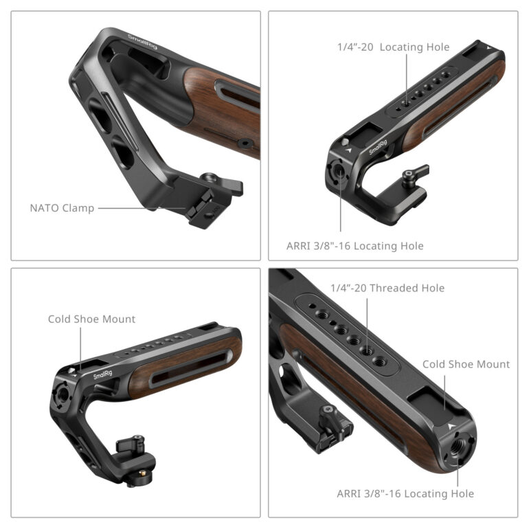 Smallrig Poignée supérieure en bois avec support NATO 5251 - Image 4