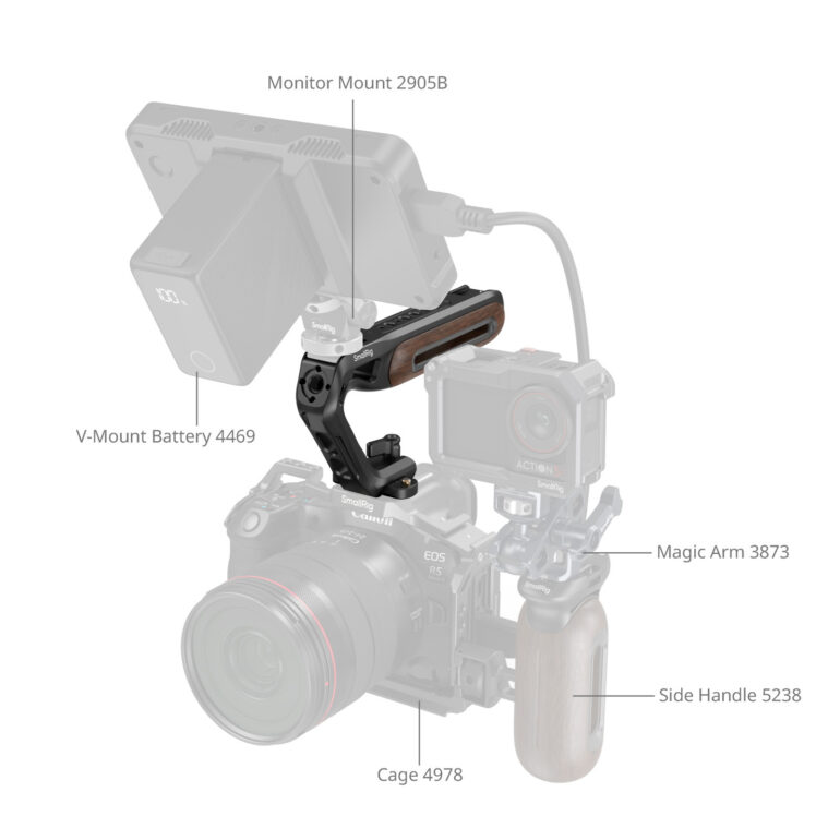 Smallrig Poignée supérieure en bois avec support NATO 5251 - Image 8