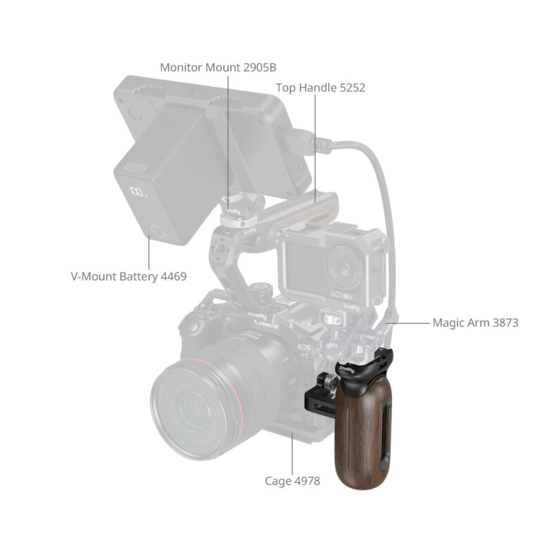 Smallrig Poignée latérale en bois avec vis 1/4"-20 5237 - Imagen 7