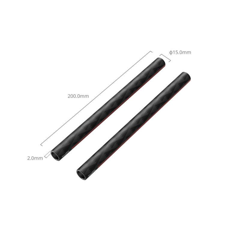 Smallrig Barres en Fibre de Carbone 15 mm (Paquet, 8") 5211 - Imagen 2