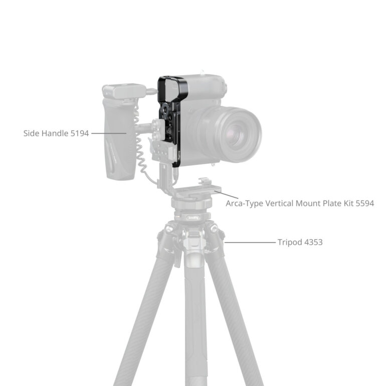 Smallrig Plaque de base avec emplacement pour Airtag pour Sony Alpha 7C II / Alpha 7CR (Noir) 5481 - Imagen 4