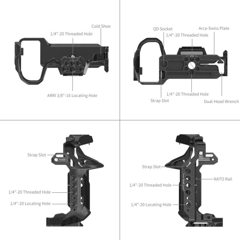 Smallrig Cage "Black Mamba" pour Panasonic S1R II / S1 II / S1 IIE 5502 - Image 3