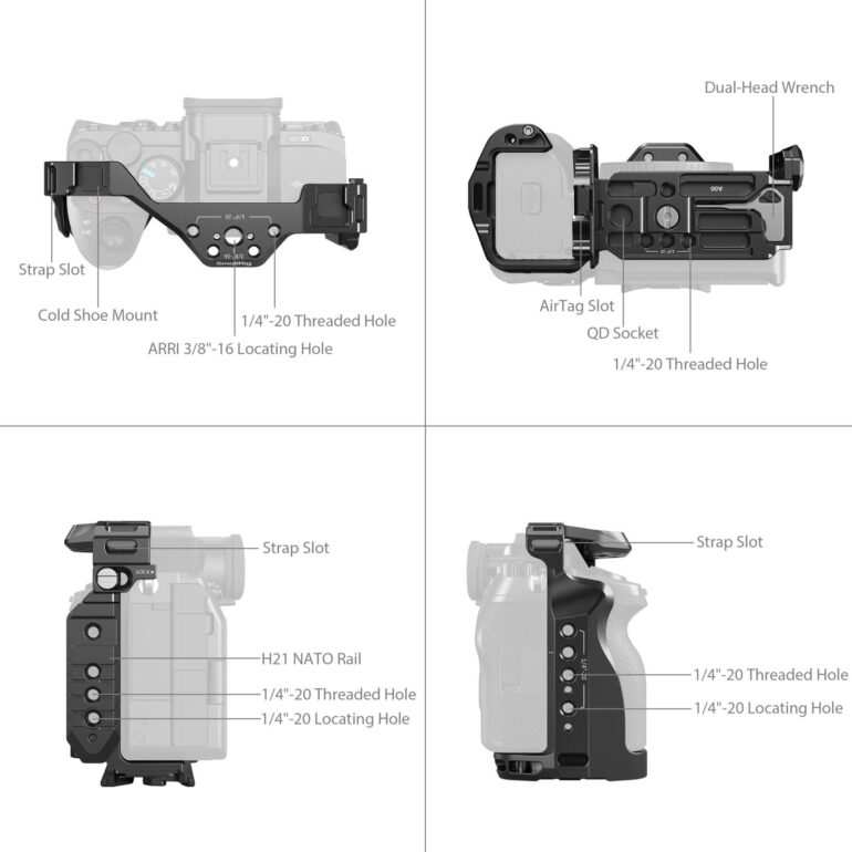 Smallrig Cage avec espace pour Airtag pour Sony Alpha 7R V / 7 IV / 7S III / 1 / 7R IV 5583 – Bild 4