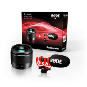 PANASONIC LUMIX PACK Optique 25 mm f/1,7 + Micro RODE VIDEOMIC GO II